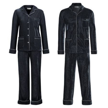 Veleny His & Hers Velvet Pyjama Set – Luxury Couple’s Nightwear Bundle