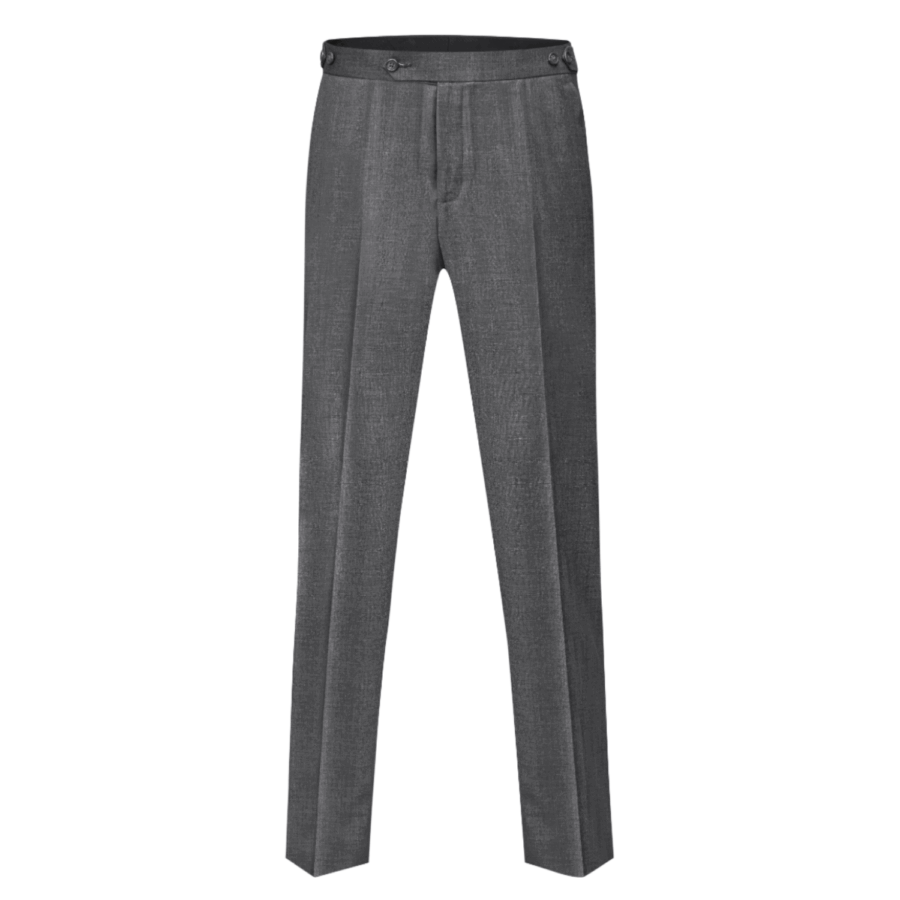 Veleny Men’s Wool Blend Trousers – Satin Stripe Formal Pants - Image 2